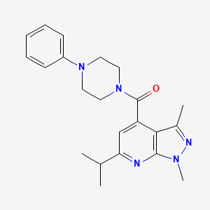 (6-isopropyl-1,3-dimethyl-1H-pyrazolo[3,4-b]pyridin-4-yl)(4-phenylpiperazino)methanone