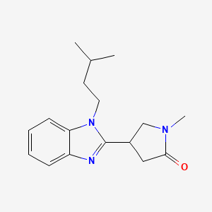 1-methyl-4-[1-(3-methylbutyl)-1H-benzimidazol-2-yl]pyrrolidin-2-one