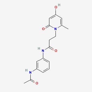 N-[3-(acetylamino)phenyl]-3-[4-hydroxy-2-methyl-6-oxo-1(6H)-pyridinyl]propanamide