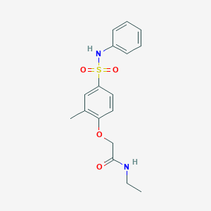 molecular formula C17H20N2O4S B14953472 N-ethyl-2-[2-methyl-4-(phenylsulfamoyl)phenoxy]acetamide 