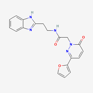 molecular formula C19H17N5O3 B14953490 N-[2-(1H-1,3-benzimidazol-2-yl)ethyl]-2-[3-(2-furyl)-6-oxo-1(6H)-pyridazinyl]acetamide 