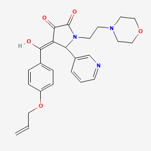 molecular formula C25H27N3O5 B14953496 3-hydroxy-1-[2-(morpholin-4-yl)ethyl]-4-{[4-(prop-2-en-1-yloxy)phenyl]carbonyl}-5-(pyridin-3-yl)-1,5-dihydro-2H-pyrrol-2-one 