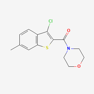 molecular formula C14H14ClNO2S B14953523 (3-Chloro-6-methyl-1-benzothiophen-2-yl)(morpholino)methanone 