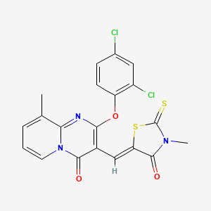 molecular formula C20H13Cl2N3O3S2 B14953524 2-(2,4-dichlorophenoxy)-9-methyl-3-[(Z)-(3-methyl-4-oxo-2-thioxo-1,3-thiazolidin-5-ylidene)methyl]-4H-pyrido[1,2-a]pyrimidin-4-one 