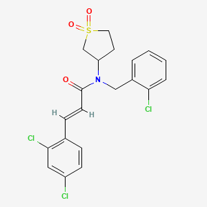 (2E)-N-(2-chlorobenzyl)-3-(2,4-dichlorophenyl)-N-(1,1-dioxidotetrahydrothiophen-3-yl)prop-2-enamide