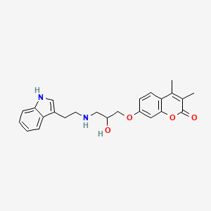 molecular formula C24H26N2O4 B14953533 7-(2-hydroxy-3-{[2-(1H-indol-3-yl)ethyl]amino}propoxy)-3,4-dimethyl-2H-chromen-2-one 