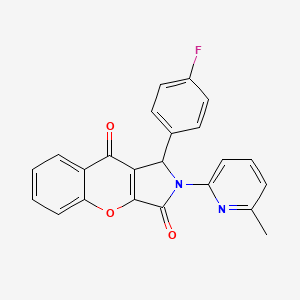 molecular formula C23H15FN2O3 B14953543 1-(4-Fluorophenyl)-2-(6-methylpyridin-2-yl)-1,2-dihydrochromeno[2,3-c]pyrrole-3,9-dione 