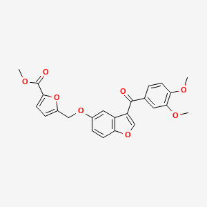 Methyl 5-[({3-[(3,4-dimethoxyphenyl)carbonyl]-1-benzofuran-5-yl}oxy)methyl]furan-2-carboxylate