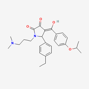 1-[3-(dimethylamino)propyl]-5-(4-ethylphenyl)-3-hydroxy-4-{[4-(propan-2-yloxy)phenyl]carbonyl}-1,5-dihydro-2H-pyrrol-2-one