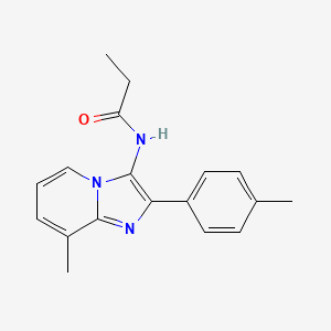 N-[8-methyl-2-(4-methylphenyl)imidazo[1,2-a]pyridin-3-yl]propanamide