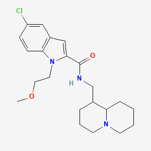 molecular formula C22H30ClN3O2 B14953580 5-chloro-1-(2-methoxyethyl)-N-(octahydro-2H-quinolizin-1-ylmethyl)-1H-indole-2-carboxamide 