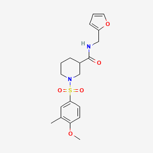 N-(furan-2-ylmethyl)-1-[(4-methoxy-3-methylphenyl)sulfonyl]piperidine-3-carboxamide