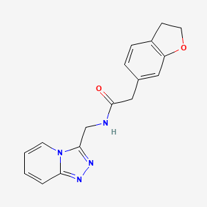 2-(2,3-dihydro-1-benzofuran-6-yl)-N-([1,2,4]triazolo[4,3-a]pyridin-3-ylmethyl)acetamide