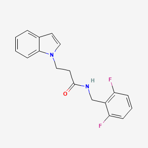 molecular formula C18H16F2N2O B14953614 N-(2,6-difluorobenzyl)-3-(1H-indol-1-yl)propanamide 