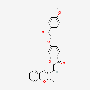 (2Z)-6-[2-(4-methoxyphenyl)-2-oxoethoxy]-2-[(2-methyl-2H-chromen-3-yl)methylidene]-1-benzofuran-3(2H)-one