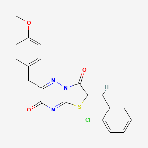 molecular formula C20H14ClN3O3S B14953639 2-[(Z)-1-(2-chlorophenyl)methylidene]-6-(4-methoxybenzyl)-7H-[1,3]thiazolo[3,2-b][1,2,4]triazine-3,7-dione 