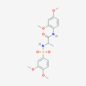 N-(2,4-dimethoxyphenyl)-N~2~-[(3,4-dimethoxyphenyl)sulfonyl]alaninamide