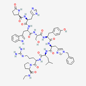 molecular formula C66H86N18O12 B1495365 (Des-Gly10,His(Bzl)6,Pro-NHEt9)-LHRH CAS No. 90760-96-6