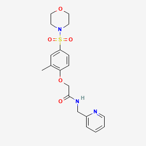 molecular formula C19H23N3O5S B14953650 2-[2-methyl-4-(morpholin-4-ylsulfonyl)phenoxy]-N-(pyridin-2-ylmethyl)acetamide 