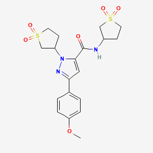 N,1-bis(1,1-dioxidotetrahydrothiophen-3-yl)-3-(4-methoxyphenyl)-1H-pyrazole-5-carboxamide