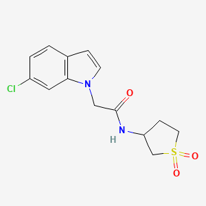 2-(6-chloro-1H-indol-1-yl)-N-(1,1-dioxidotetrahydrothiophen-3-yl)acetamide