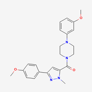 molecular formula C23H26N4O3 B14953671 [3-(4-methoxyphenyl)-1-methyl-1H-pyrazol-5-yl][4-(3-methoxyphenyl)piperazino]methanone 