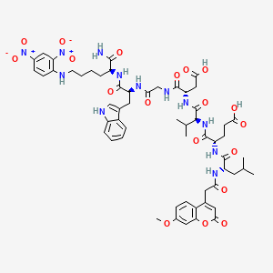 molecular formula C57H70N12O19 B1495368 Mca-Leu-Glu-Val-Asp-Gly-Trp-Lys(Dnp)-NH2 CAS No. 400727-81-3