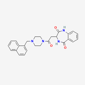 molecular formula C26H26N4O3 B14953698 3-{2-[4-(naphthalen-1-ylmethyl)piperazin-1-yl]-2-oxoethyl}-3,4-dihydro-1H-1,4-benzodiazepine-2,5-dione 