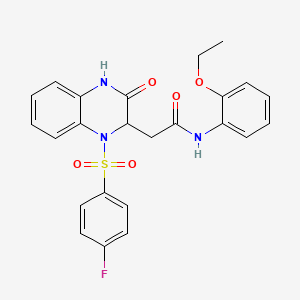 N-(2-ethoxyphenyl)-2-{1-[(4-fluorophenyl)sulfonyl]-3-oxo-1,2,3,4-tetrahydroquinoxalin-2-yl}acetamide