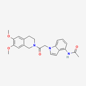 N-(1-{2-[6,7-dimethoxy-3,4-dihydro-2(1H)-isoquinolinyl]-2-oxoethyl}-1H-indol-4-yl)acetamide