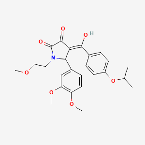 molecular formula C25H29NO7 B14953722 5-(3,4-dimethoxyphenyl)-3-hydroxy-1-(2-methoxyethyl)-4-{[4-(propan-2-yloxy)phenyl]carbonyl}-1,5-dihydro-2H-pyrrol-2-one 