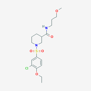 1-(3-Chloro-4-ethoxybenzenesulfonyl)-N-(3-methoxypropyl)piperidine-3-carboxamide