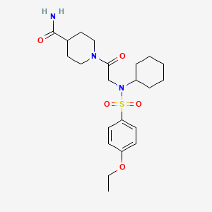 1-{N-cyclohexyl-N-[(4-ethoxyphenyl)sulfonyl]glycyl}piperidine-4-carboxamide