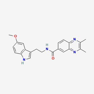 N-[2-(5-methoxy-1H-indol-3-yl)ethyl]-2,3-dimethyl-6-quinoxalinecarboxamide