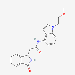 N-[1-(2-methoxyethyl)-1H-indol-4-yl]-2-(3-oxo-2,3-dihydro-1H-isoindol-1-yl)acetamide