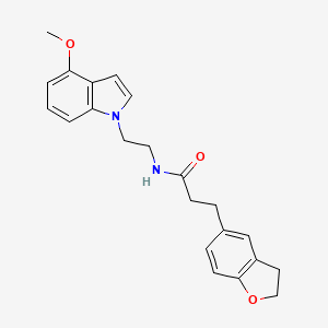 molecular formula C22H24N2O3 B14953762 3-(2,3-dihydro-1-benzofuran-5-yl)-N-[2-(4-methoxy-1H-indol-1-yl)ethyl]propanamide 