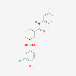 1-(3-Chloro-4-methoxybenzenesulfonyl)-N-(2,5-dimethylphenyl)piperidine-3-carboxamide