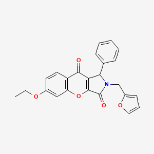 molecular formula C24H19NO5 B14953770 6-Ethoxy-2-(furan-2-ylmethyl)-1-phenyl-1,2-dihydrochromeno[2,3-c]pyrrole-3,9-dione 