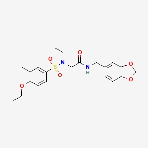 N-(1,3-benzodioxol-5-ylmethyl)-N~2~-[(4-ethoxy-3-methylphenyl)sulfonyl]-N~2~-ethylglycinamide