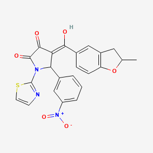 molecular formula C23H17N3O6S B14953780 3-hydroxy-4-[(2-methyl-2,3-dihydro-1-benzofuran-5-yl)carbonyl]-5-(3-nitrophenyl)-1-(1,3-thiazol-2-yl)-1,5-dihydro-2H-pyrrol-2-one 