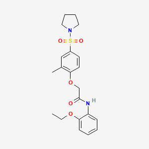 N-(2-ethoxyphenyl)-2-[2-methyl-4-(pyrrolidin-1-ylsulfonyl)phenoxy]acetamide