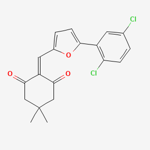 molecular formula C19H16Cl2O3 B14953818 2-{[5-(2,5-Dichlorophenyl)furan-2-yl]methylidene}-5,5-dimethylcyclohexane-1,3-dione 