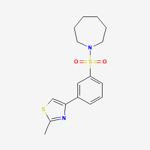 molecular formula C16H20N2O2S2 B14953849 1-[3-(2-Methyl-thiazol-4-yl)-benzenesulfonyl]-azepane 