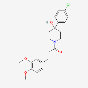 molecular formula C22H26ClNO4 B14953853 1-[4-(4-Chlorophenyl)-4-hydroxypiperidino]-3-(3,4-dimethoxyphenyl)-1-propanone 