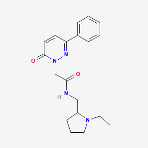 molecular formula C19H24N4O2 B14953858 N-[(1-ethylpyrrolidin-2-yl)methyl]-2-(6-oxo-3-phenylpyridazin-1(6H)-yl)acetamide 