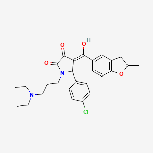 5-(4-chlorophenyl)-1-[3-(diethylamino)propyl]-3-hydroxy-4-[(2-methyl-2,3-dihydro-1-benzofuran-5-yl)carbonyl]-1,5-dihydro-2H-pyrrol-2-one