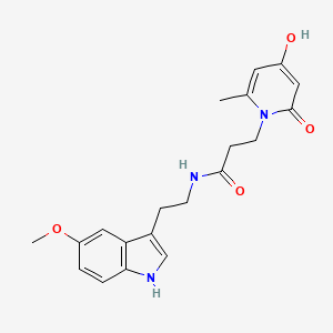 3-(4-hydroxy-6-methyl-2-oxopyridin-1(2H)-yl)-N-[2-(5-methoxy-1H-indol-3-yl)ethyl]propanamide