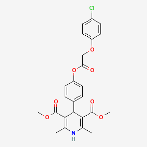 molecular formula C25H24ClNO7 B14953889 Dimethyl 4-(4-{[(4-chlorophenoxy)acetyl]oxy}phenyl)-2,6-dimethyl-1,4-dihydropyridine-3,5-dicarboxylate 