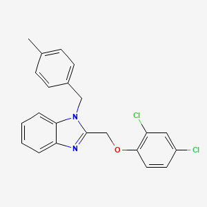 molecular formula C22H18Cl2N2O B14953905 1H-Benzoimidazole, 2-(2,4-dichlorophenoxymethyl)-1-(4-methylbenzyl)- 