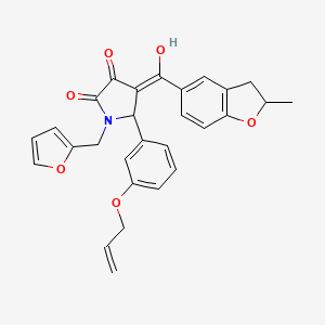 molecular formula C28H25NO6 B14953916 1-(furan-2-ylmethyl)-3-hydroxy-4-[(2-methyl-2,3-dihydro-1-benzofuran-5-yl)carbonyl]-5-[3-(prop-2-en-1-yloxy)phenyl]-1,5-dihydro-2H-pyrrol-2-one 